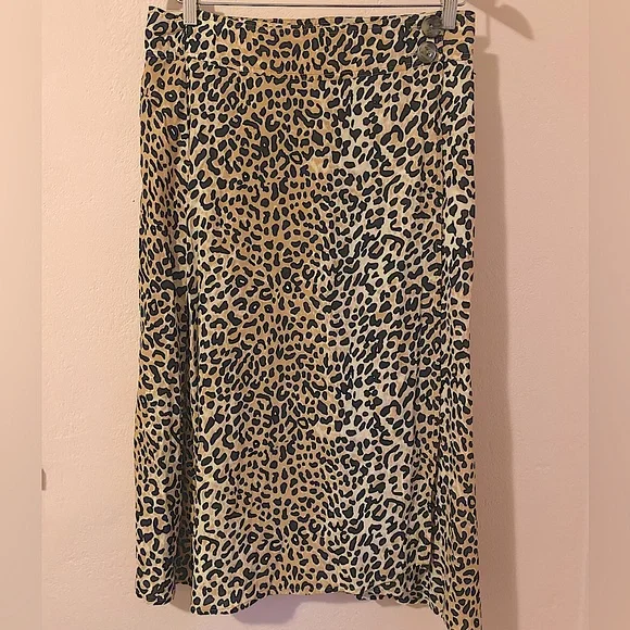 Faithful the Brand Valois Leopard Print Midi Skirt Size 8 - Picture 2 of 10